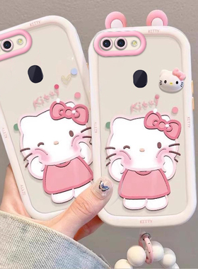 泡芙kt猫OPPOR15壳PACM00情侣全包防摔软高级男女可爱套外壳