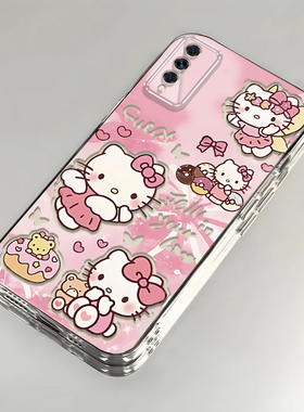 卡通kt猫荣耀Play4TPro壳透明AQM-AL10全包防摔女可爱套外壳