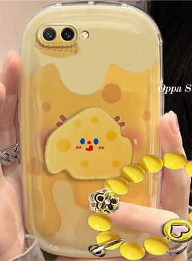 oppo r11手机壳oppoR11可爱黄色奶酪卡通防摔硅胶软女创意全包气垫保护套