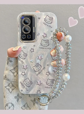 羽纱kt猫vivoX70Pro手机壳V2134A情侣全包防摔高级男女可爱套外壳