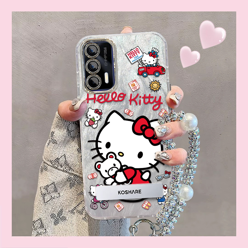 羽纱kt猫realme真我GT手机壳RMX2202情侣全包防摔男女可爱套外壳