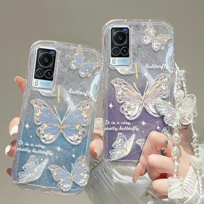 vivo X60手机壳X6透明X7软X9套X20全包X21防摔pro潮X23奢华X100高档X30蝴蝶X50手链X70闪粉X80男X90女vivoX60