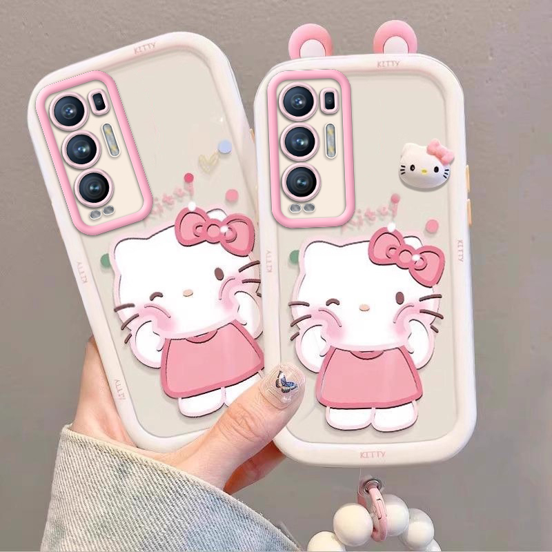 泡芙kt猫OPPOReno5Pro+壳PDRM00情侣全包防摔男女可爱套外壳