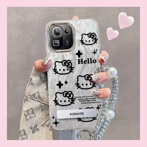 精孔kt猫小米11Pro手机壳M2102K1AC情侣全包防摔软男女可爱套外壳