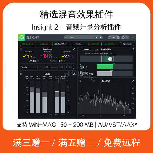 Insight 2 音频计量分析效果器插件Cubase Logic录音软件混音后期