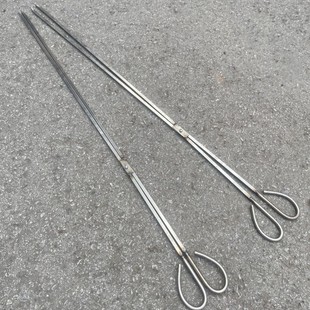 1米加厚不锈钢火钳环卫长柄拾物垃圾夹子烧火煤炭柴火特长无磁钳