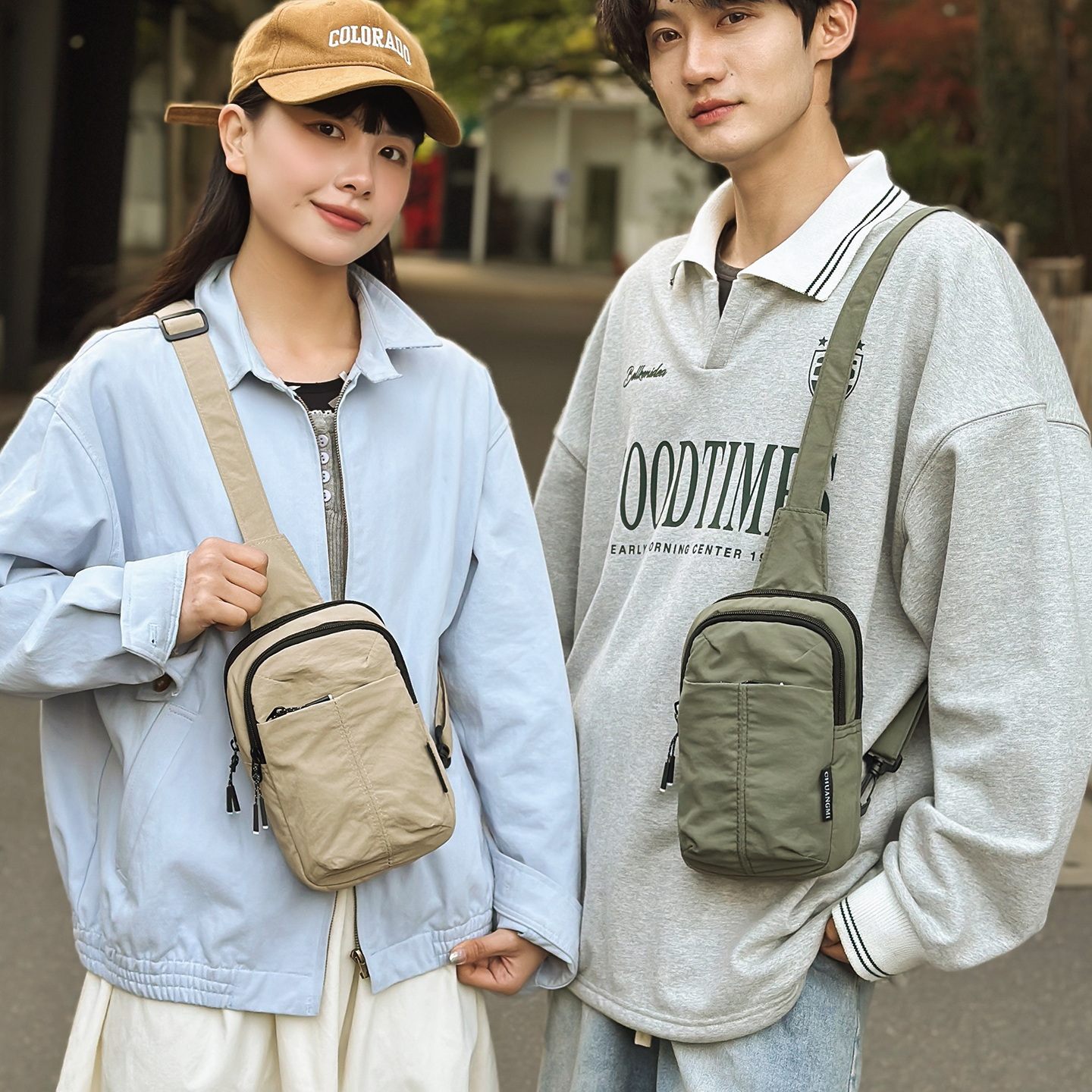 日系胸包男女2025新款夏季小背包