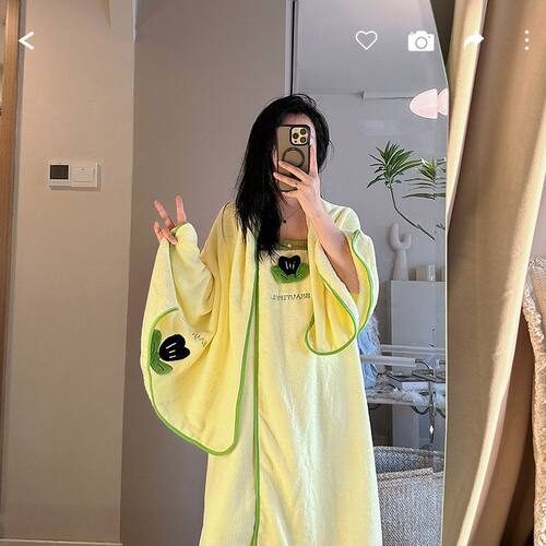 新疆包邮可爱浴巾女可穿可裹全身一体大号三件套浴裙加长款不掉毛