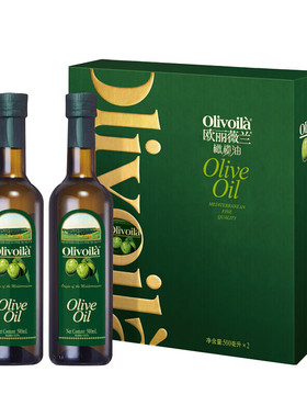 欧丽薇兰纯正橄榄油500ML*2 礼盒装中式烹饪橄榄油家用送礼