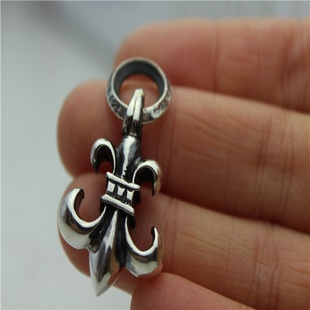 克罗潮牌CH男女款925纯银克船锚挂坠罗心童军花吊坠情侣项坠吊牌