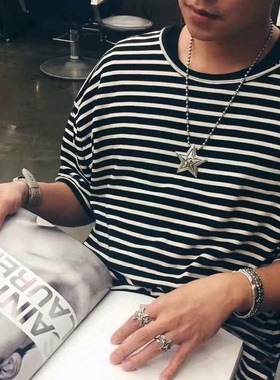 克罗潮爱心codyS925纯银吊坠五角星潮牌CH项链男女款复古泰银挂坠