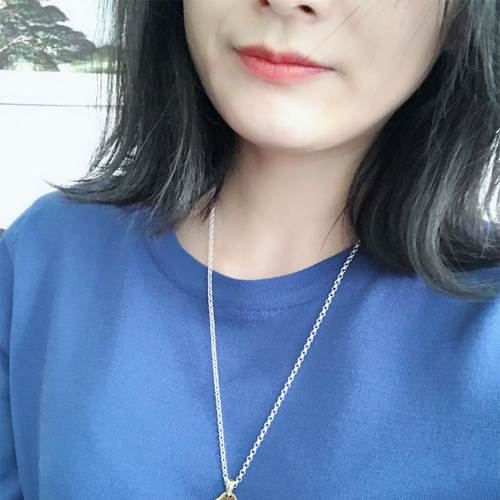 潮牌克轻奢锁骨链男女同款项链复古CH925纯银羅心颈链百搭毛衣链