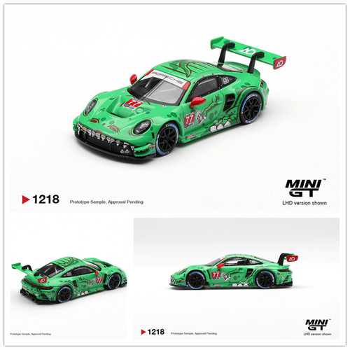 【预售】MINIGT 1:64 保时捷 Porsche 911 GT3 R (992) #77 车模