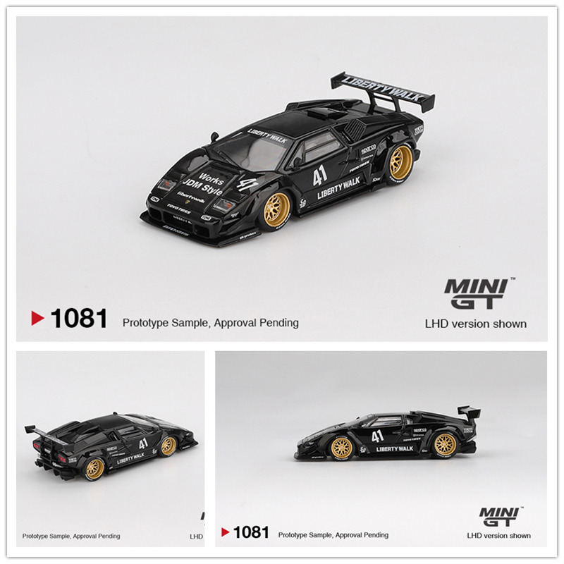 MINIGT 1:64 Lamborghini Countach LB-WORKS Black 仿真合金车模