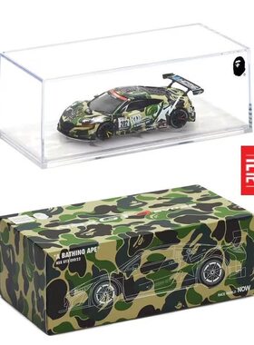 POPRACE*BAPE 1/64 NSX GT3 EVO22BAPE Green 仿真 合金 汽车模型