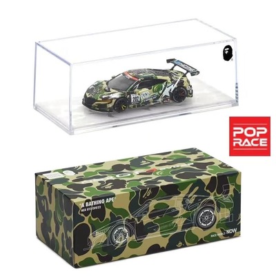 POPRACE*BAPE 1/64 NSX GT3 EVO22BAPE Green 仿真 合金 汽车模型
