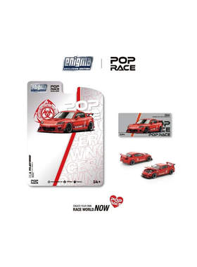 POPRACE 1:64 马自达 RX-8 RE-AMEMIYA 红色 仿真合金汽车模型