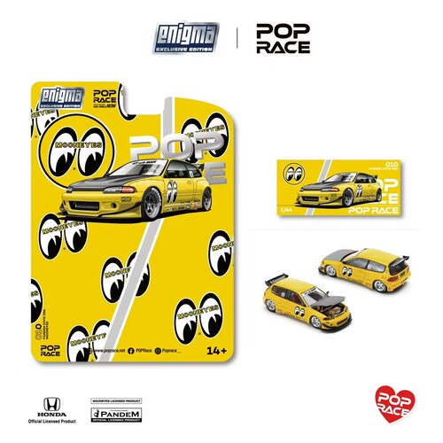 POPRACE 1:64 Pandem Civic EG6 v1.5 - MOONEYES 仿真 合金车模