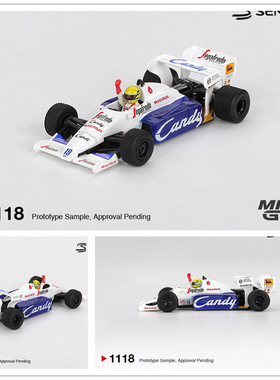 MINIGT 1:64 Toleman TG184 #19 Ayrton Senna 仿真合金汽车模型