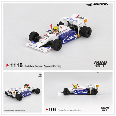 MINIGT 1:64 Toleman TG184 #19 Ayrton Senna 仿真合金汽车模型