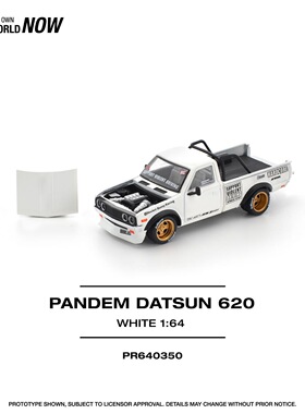 POPRACE 1:64 PANDEM DATSUN 620 WHITE 白色 仿真合金汽车模型
