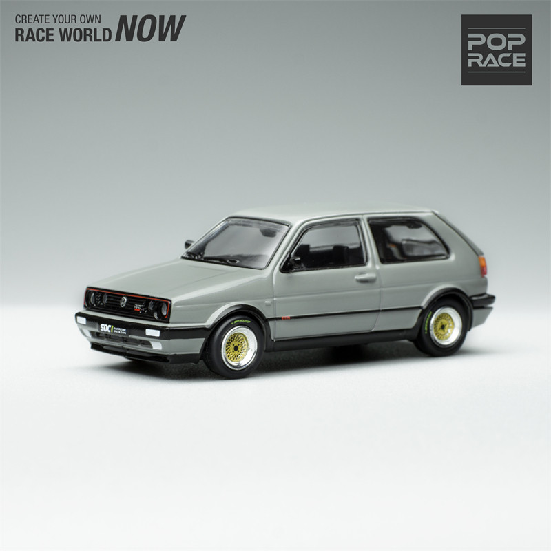 poprace 1:64 大众 volkswagen golf gti mk2 grey 灰色 合金车模