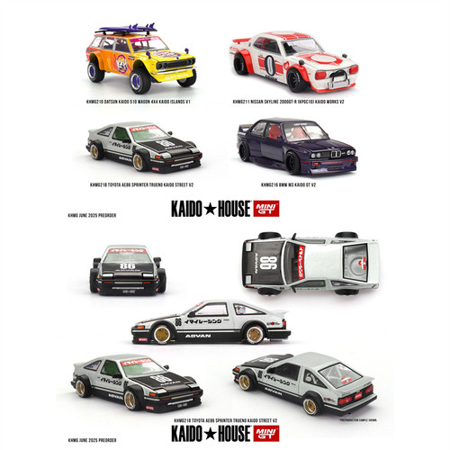 Kaido House + MINIGT Toyota AE86 Sprinter Trueno 合金车模
