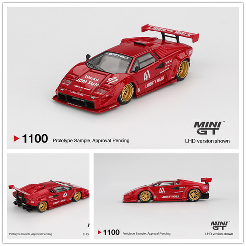 MINIGT 1:64 兰博基尼Lamborghini Countach LB-WORKS红 合金车模