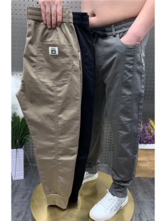 宽松老爹裤 男士 加绒小脚长裤 百搭弹力休闲裤 春秋季 中年哈伦裤 新款
