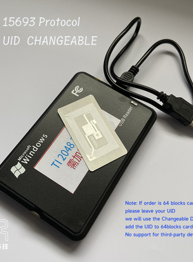 64BLOCK 15693协议TI 2048 2K UID自定义SLIX特斯联门禁卡代写卡