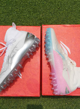 狂人正品Lining/李宁疾影2023高帮AG/MG男短草地足球鞋 ASFT019-3