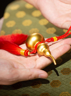 铜 福禄寿喜葫芦车挂家居饰品客厅装饰葫芦摆件铜葫芦挂件