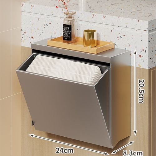 卫生间纸巾盒置物架免打孔挂墙式抽纸盒防水厕纸盒卫生纸置物架子