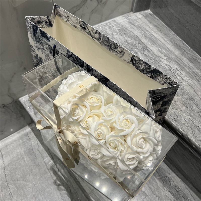 镜面爱心永生花网红礼盒520情人节告白求婚送女朋友玫瑰花束礼物