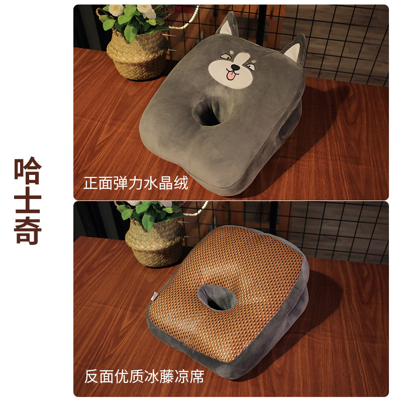 抱枕趴睡枕两用加厚汽车载办公室小学生午睡枕头靠枕靠垫空调毯