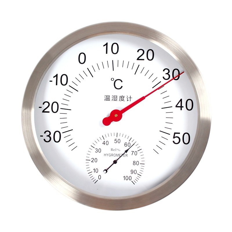 30CM超大表盘温度计家用室内精准温湿度计药房工业仓库壁挂式