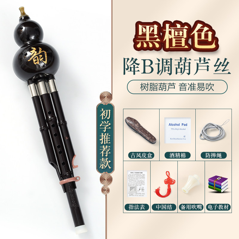 民族葫芦丝乐器初学者儿童C调降B调小学生专业演奏型胡芦丝成人