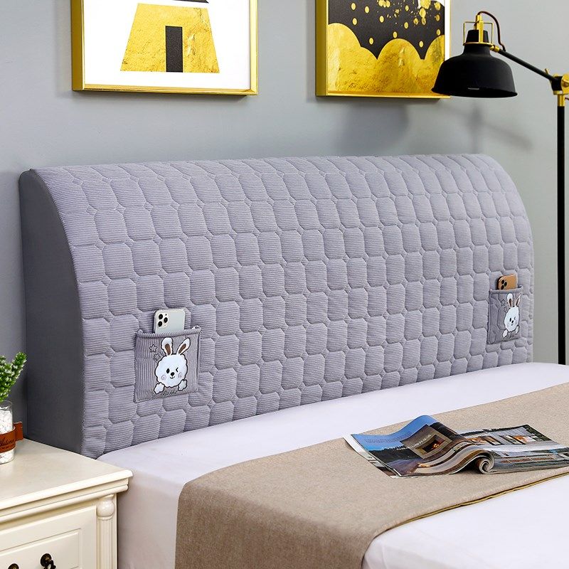 全包加棉床头罩软包加厚防撞床头套罩遮丑简约夹棉拆洗四季床头罩,居家布艺,床头罩,淘宝优惠券,粉丝福利购,淘宝优惠卷