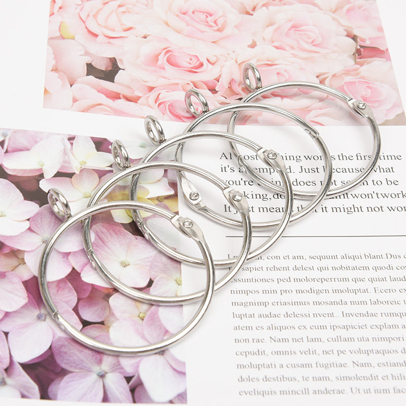 304不锈钢开口窗帘圈罗马吊环加厚挂环活扣窗帘环浴帘环挂钩配件