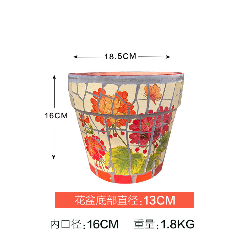美式欧式手工马赛克工艺花盆花器庭院阳台窗台露台装饰