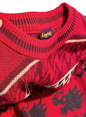 李宁无帽套头编织衫男冬款保暖毛衣宽松日进斗金拜年服AMBU025