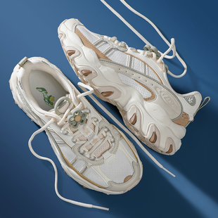 李宁猫爪LITE 3休闲鞋女鞋2026新款增高鞋子老爹鞋透气软底运动鞋