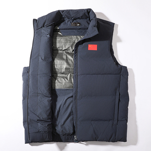 李宁国旗款羽绒马甲男款2025冬季新款荣耀系列90%鸭绒无袖羽绒服