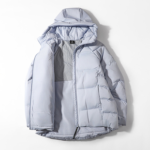 李宁连帽羽绒服女款2025年冬季新款防风保暖80%鸭绒短款加厚外套