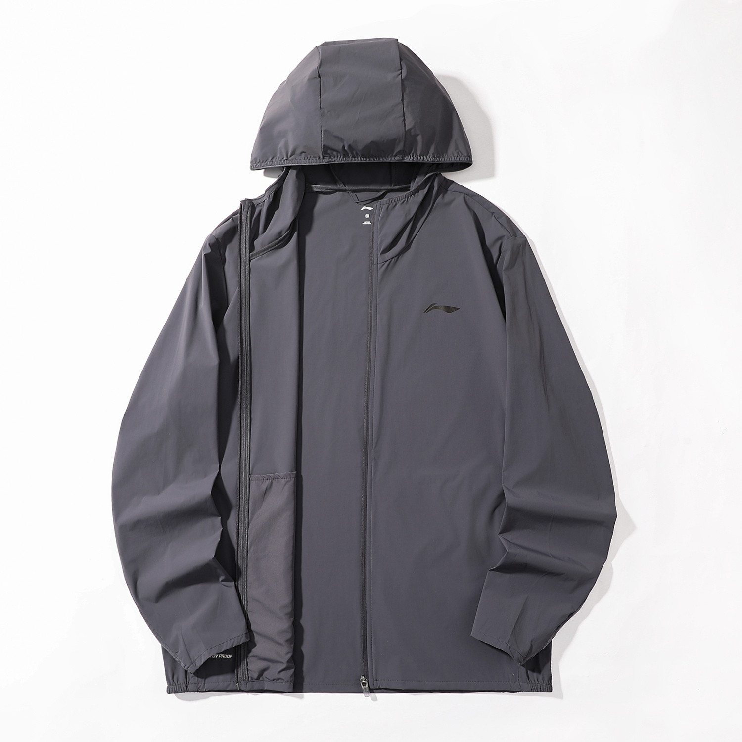 李宁冰感舒适吸湿排汗防晒运动风衣男款2026夏季新款休闲外套上衣