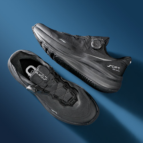 李宁SOFT GO MAX休闲鞋男2025新款旋钮潮流软弹运动鞋跑鞋AGLV001