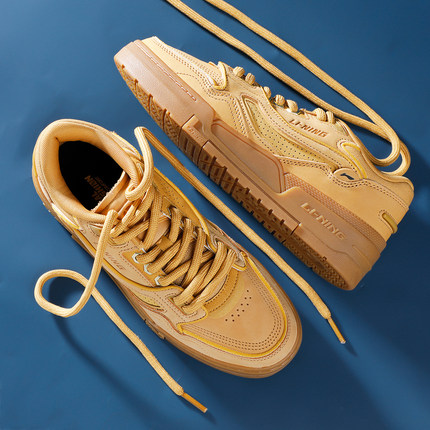 李宁男鞋春季款板鞋2023春季新款001BTC舒适低帮休闲鞋男AGCT219