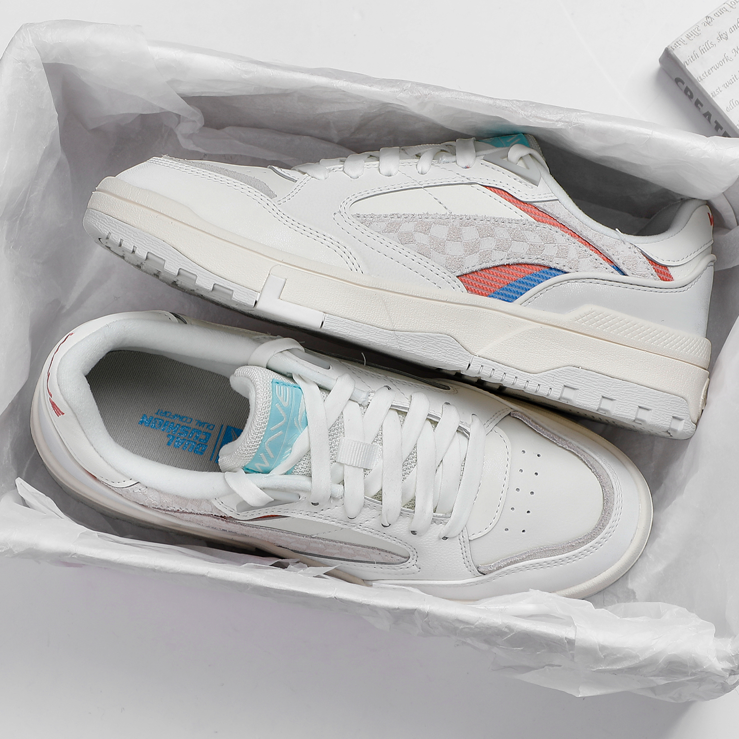 李宁秋冬款休闲鞋女鞋2025冬季新款惟吾LOW舒适软弹经典潮流板鞋