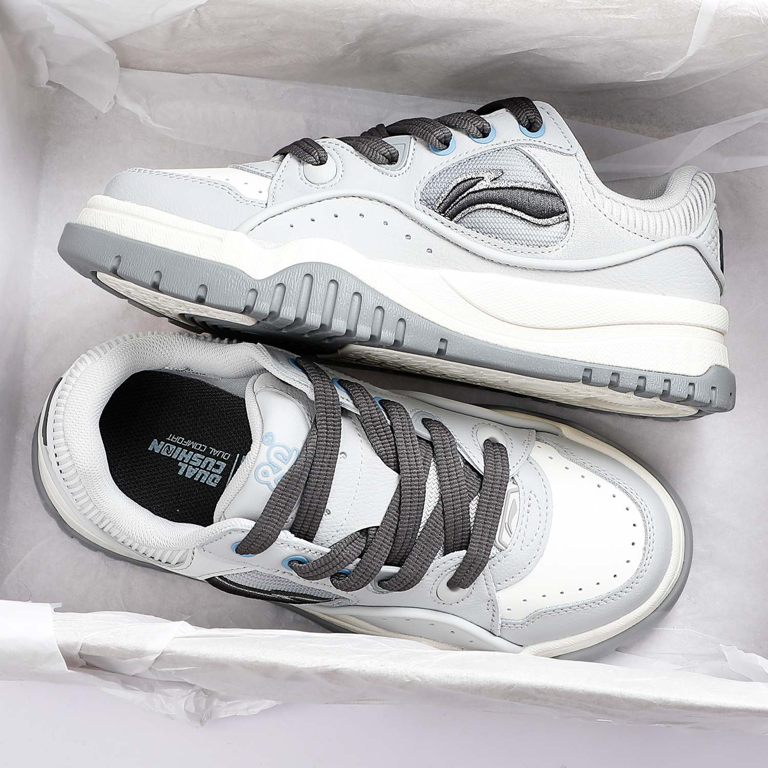 李宁布欧厚款板鞋女款2025冬季新款软底面包鞋舒适休闲鞋防滑女鞋