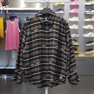 李宁外套男款2025冬季新款反伍宽松运动潮流时尚休闲百搭格子衬衫